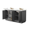 Custom image for Dark Gray with Satin Bronze Trim / Giotto Quartz / No Mirror