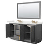 Custom image for Dark Gray with Satin Bronze Trim / White Quartz / 58