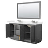 Custom image for Dark Gray with Brushed Nickel Trim / Carrara Cultured Marble / 58