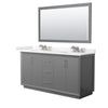 Custom image for Dark Gray with Brushed Nickel Trim / Carrara Cultured Marble / 58
