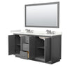 Custom image for Dark Gray with Brushed Nickel Trim / Giotto Quartz / 58