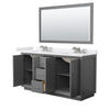 Custom image for Dark Gray with Brushed Nickel Trim / White Cultured Marble / 58