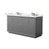 Custom image for Dark Gray with Brushed Nickel Trim / White Cultured Marble / No Mirror