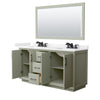 Custom image for Light Green with Matte Black Trim / Carrara Cultured Marble / 58