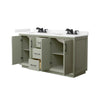 Custom image for Light Green with Matte Black Trim / Carrara Cultured Marble / No Mirror