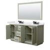 Custom image for Light Green with Matte Black Trim / White Cultured Marble / 58