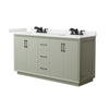 Custom image for Light Green with Matte Black Trim / White Quartz / No Mirror