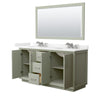 Custom image for Light Green with Brushed Nickel Trim / Carrara Cultured Marble / 58