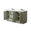 Custom image for Light Green with Brushed Nickel Trim / Carrara Cultured Marble / No Mirror