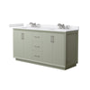 Custom image for Light Green with Brushed Nickel Trim / White Cultured Marble / No Mirror