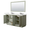 Custom image for Light Green with Brushed Nickel Trim / White Quartz / 58