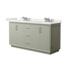 Custom image for Light Green with Brushed Nickel Trim / White Quartz / No Mirror