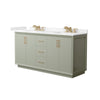 Custom image for Light Green with Satin Bronze Trim / Carrara Cultured Marble / No Mirror