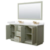 Custom image for Light Green with Satin Bronze Trim / White Cultured Marble / 58