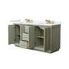 Custom image for Light Green with Satin Bronze Trim / White Cultured Marble / No Mirror