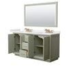 Custom image for Light Green with Satin Bronze Trim / White Quartz / 58