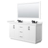 Custom image for White with Matte Black Trim / Carrara Cultured Marble / 58
