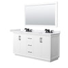 Custom image for White with Matte Black Trim / White Cultured Marble / 58