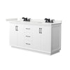 Custom image for White with Matte Black Trim / White Quartz / No Mirror