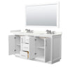 Custom image for White with Brushed Nickel Trim / Giotto Quartz / 58