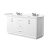 Custom image for White with Brushed Nickel Trim / Giotto Quartz / No Mirror