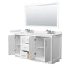 Custom image for White with Brushed Nickel Trim / White Cultured Marble / 58
