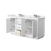 Custom image for White with Brushed Nickel Trim / White Cultured Marble / No Mirror