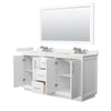 Custom image for White with Brushed Nickel Trim / White Quartz / 58