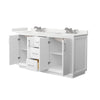 Custom image for White with Brushed Nickel Trim / White Quartz / No Mirror