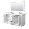 Custom image for White with Satin Bronze Trim / Carrara Cultured Marble / 58