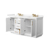 Custom image for White with Satin Bronze Trim / Carrara Cultured Marble / No Mirror