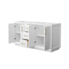 Custom image for White with Satin Bronze Trim / No Mirror