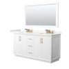 Custom image for White with Satin Bronze Trim / Giotto Quartz / 58
