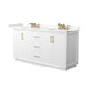 Custom image for White with Satin Bronze Trim / Giotto Quartz / No Mirror