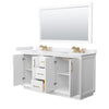 Custom image for White with Satin Bronze Trim / White Cultured Marble / 58