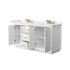 Custom image for White with Satin Bronze Trim / White Cultured Marble / No Mirror