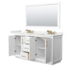 Custom image for White with Satin Bronze Trim / White Quartz / 58