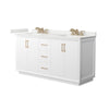 Custom image for White with Satin Bronze Trim / White Quartz / No Mirror