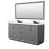 Custom image for Dark Gray with Matte Black Trim / Carrara Cultured Marble / 70