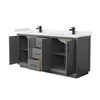Custom image for Dark Gray with Matte Black Trim / White Cultured Marble / No Mirror