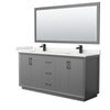 Custom image for Dark Gray with Matte Black Trim / White Quartz / 70