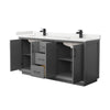 Custom image for Dark Gray with Matte Black Trim / White Quartz / No Mirror
