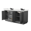 Custom image for Dark Gray with Matte Black Trim / White Quartz / No Mirror