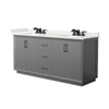 Custom image for Dark Gray with Matte Black Trim / White Quartz / No Mirror