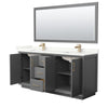 Custom image for Dark Gray with Satin Bronze Trim / Giotto Quartz / 70