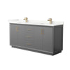 Custom image for Dark Gray with Satin Bronze Trim / Giotto Quartz / No Mirror
