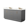 Custom image for Dark Gray with Satin Bronze Trim / Giotto Quartz / No Mirror