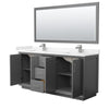 Custom image for Dark Gray with Brushed Nickel Trim / Carrara Cultured Marble / 70