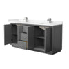 Custom image for Dark Gray with Brushed Nickel Trim / Carrara Cultured Marble / No Mirror