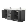 Custom image for Dark Gray with Brushed Nickel Trim / Giotto Quartz / No Mirror